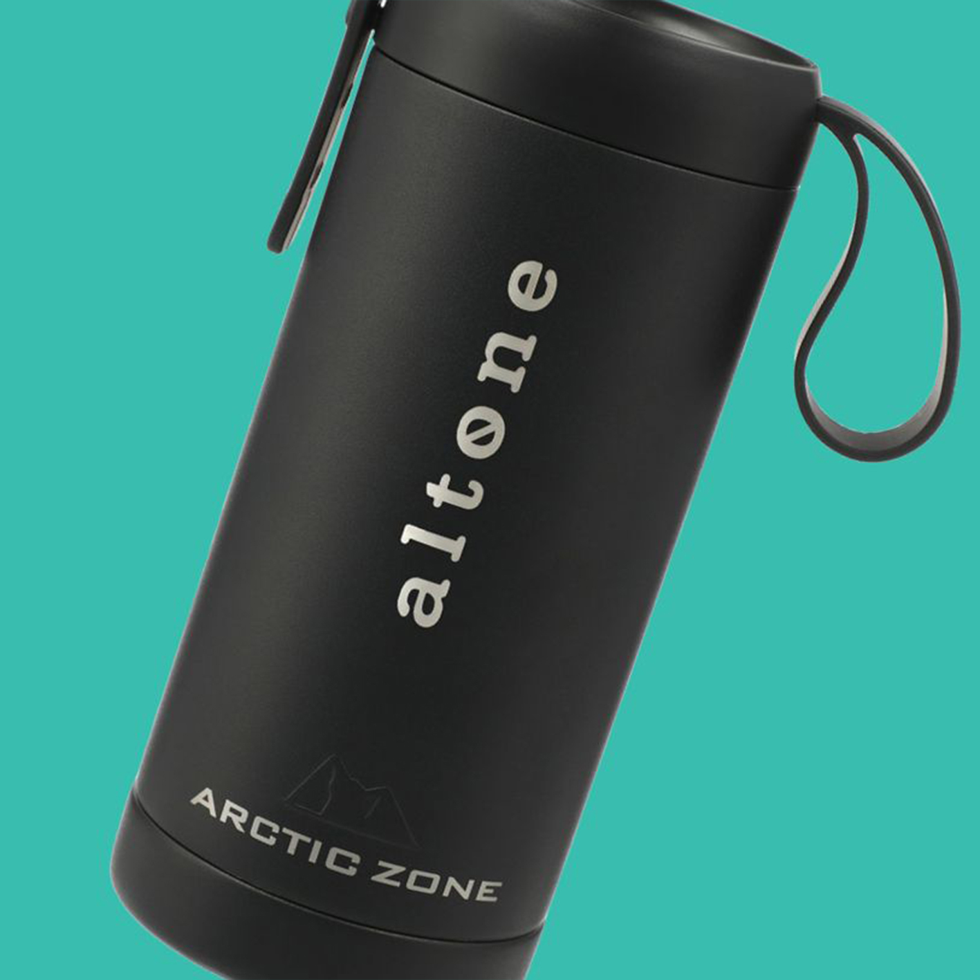 Laser on a black bottle